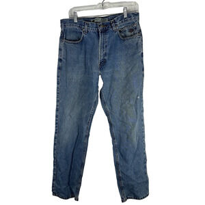 Harley Davidson Jeans Mens Size 33x32 Blue Denim Pants Biker Straight Motorcycle